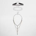 River Island Womens Diamante Tassel Layer Choker Set