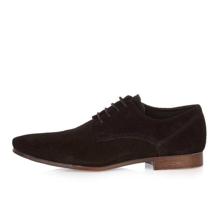 River Island Mensblack Suede Smart Shoes