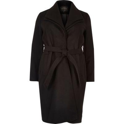 River Island Womens Plus Double Collar Robe Coat