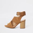 River Island Womens Suede Buckle Shoe Boots