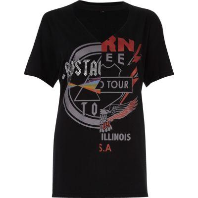 River Island Womens 'rockstar' Print Band T-shirt
