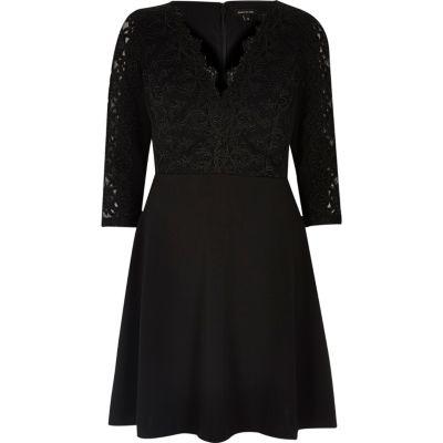 River Island Womens Luxury Lace Flared Dress