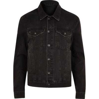 River Island Mens Big And Tall Distressed Denim Jacket