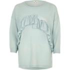 River Island Womens Frill Cut And Sew Sweater