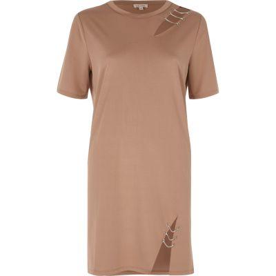 River Island Womens Chain Trim T-shirt Dress