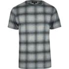 River Island Mens Grid Print T-shirt