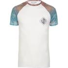 River Island Mens Big And Tall White Smudge Muscle Fit T-shirt