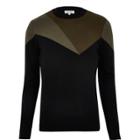 River Island Mens Sweater With Khaki Block Pattern