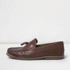 River Island Mens Embossed Leather Loafers