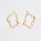 River Island Womens Gold Colour Wavy Stud Earrings