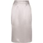 River Island Womens Silver Satin Pencil Skirt