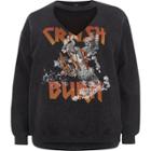 River Island Womens Plus Rock Band Print Choker Sweatshirt
