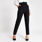 River Island Womens Belted High Rise Peg Trousers