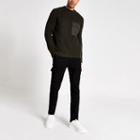 River Island Mens Chest Patch Pocket Knitted Jumper