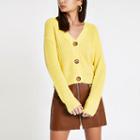 River Island Womens V Neck Rhinestone Button Cardigan