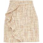 River Island Womens Frill Boucle Knit Mini Skirt