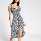 River Island Womens Zebra Print Midi Dress