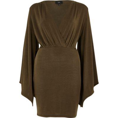 River Island Womens Petite Flared Sleeve Dress