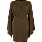 River Island Womens Petite Flared Sleeve Dress