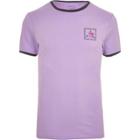 River Island Mens Tipped Print Tipped Muscle Fit T-shirt