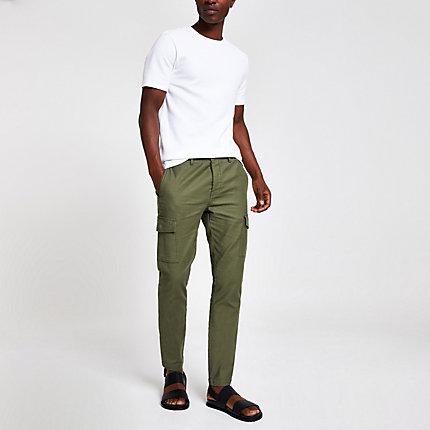 River Island Mens Skinny Cargo Pants