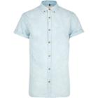 River Island Menslight Acid Wash Oxford Shirt