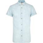 River Island Menslight Acid Wash Oxford Shirt