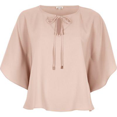 River Island Womens Tie Detail Poncho Top