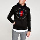 River Island Mens Prolific Crest Embroidered Hoodie