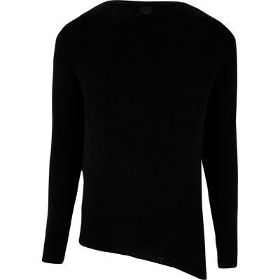River Island Mens Asymmetric Hem Muscle Fit Knit Jumper