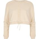 River Island Womens Ruched Cropped Sweatshirt