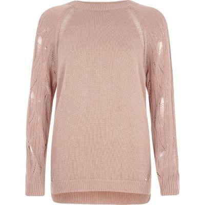 River Island Womens Ladder Raglan Sleeve Jumper