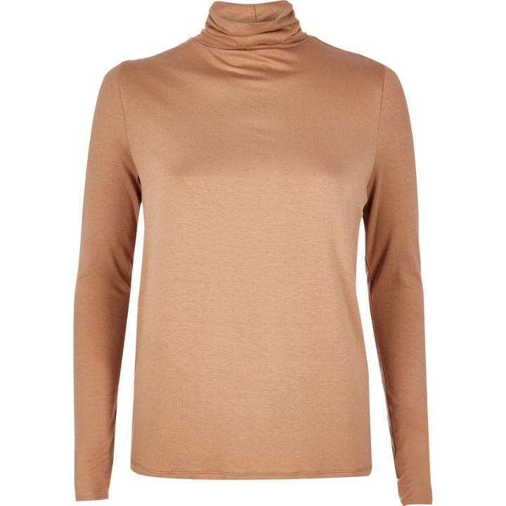 River Island Womens Split Back Roll Neck Top