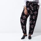 River Island Womens Plus Floral Print Tapered Joggers