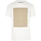 River Island Mens White 'brx / Ldn' Box Slim T-shirt