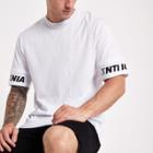 River Island Mens Jack And Jones Core White Print Sleeve T-shirt