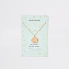 River Island Womens Taurus Zodiac Sign Gold Colour Necklace