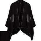 River Island Mensblack Leather-look Edge Cape