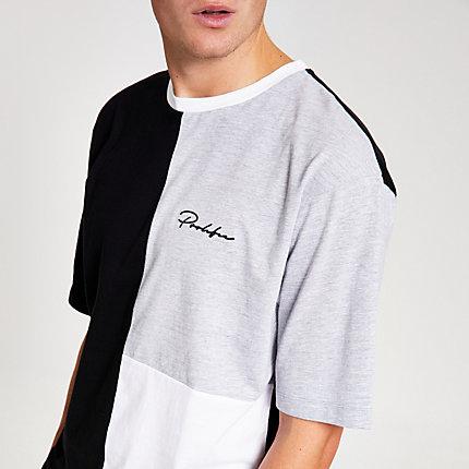 River Island Mens White Prolific Blocked Oversized T-shirt