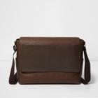 River Island Mens Brown Foldover Satchel Bag