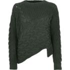 River Island Womens Cable Knit Asymmetric Jumper