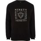 River Island Mens 'ninety' Print Soft Felt Sweatshirt