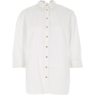 River Island Womens White Tie Back Shirt