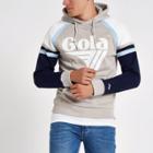 River Island Mens Gola Panel Hoodie