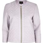 River Island Womens Embossed Leather-look Jacket