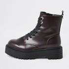 River Island Womens Lace Up Chunky Boots