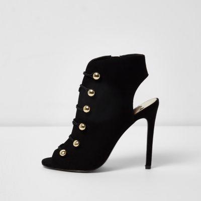 River Island Womens Button Shoe Boots