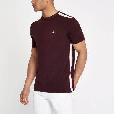 River Island Mens Tape Muscle Fit T-shirt