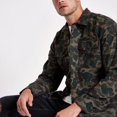 Mens Levi's Camo Print Military Shacket