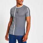 River Island Mens Muscle Fit Maison Riviera Check T-shirt